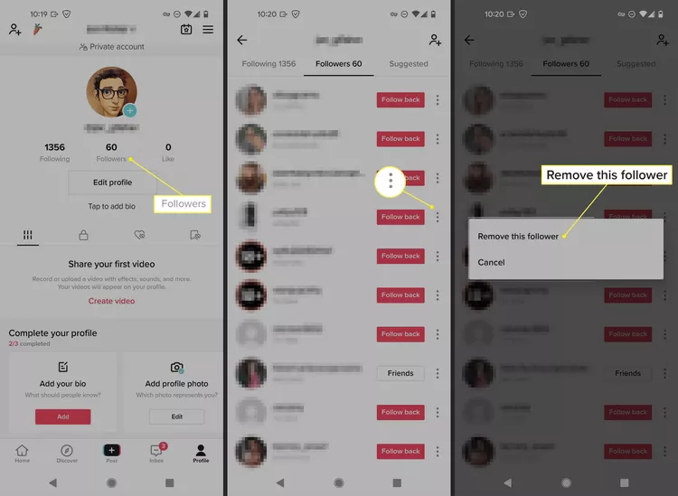 How do you unfollow people on TikTok?​