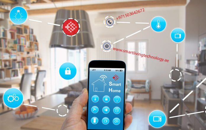 Modern Dubai apartment with wireless smart home automation system installed